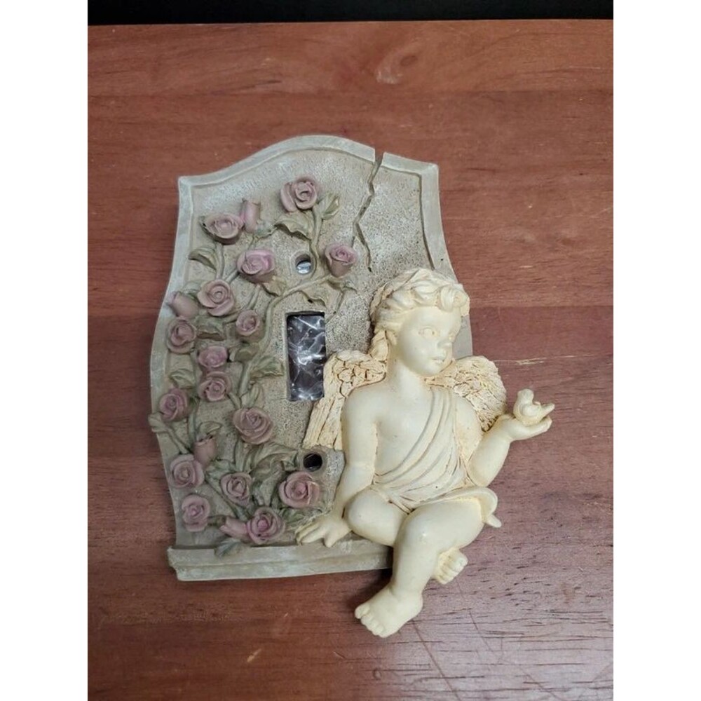 Cherub and Rose switch plate cover